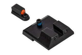 Night Fission CZp10C glow dome night sight set features a square notch and orange front ring